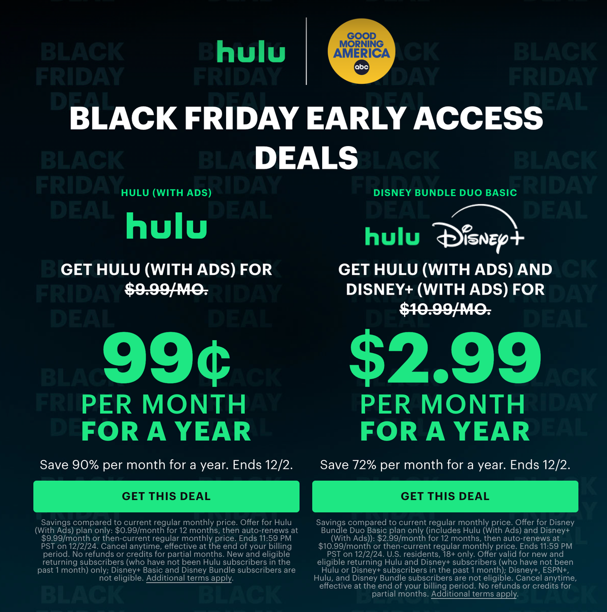 [Black Friday Deal] A Year's Worth of Hulu for 99 Cents a Month